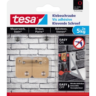 Klebeschrauben Tesa 77905 rechteckig Inhalt : 2 St, 2 Muttern