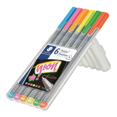 Finliner Staedtler Triplus 334 neon 6er Etui Color