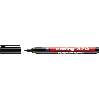 Permanentmarker Edding 370 schwarz 1mm, Rundspitze