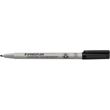 OHP-Marker Staedtler 312B Lumocolor schw Wasserlöslich, 1,0mm Oder 2,5mm