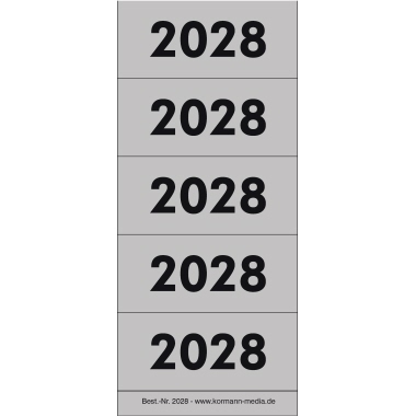 Inhaltsschilder 2028 grau 100 Stück