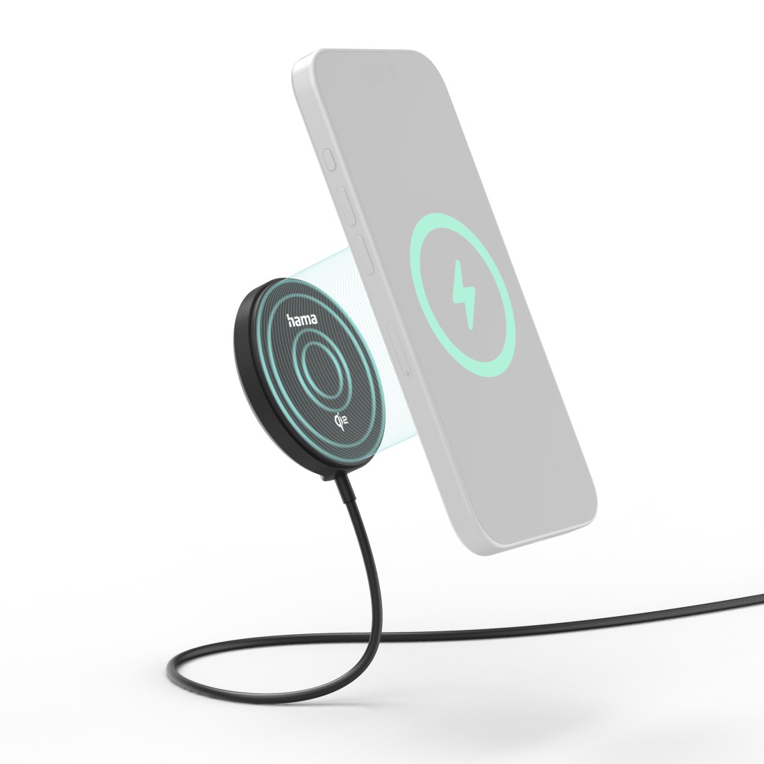 Wireless Charger Hama Qi2 15W schwarz