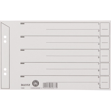 Trennblatt Leitz 1656 A5 quer grau 