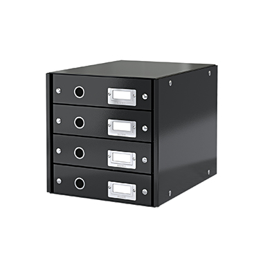Schubladenbox Leitz 6049 4F PP schwarz Click & Store