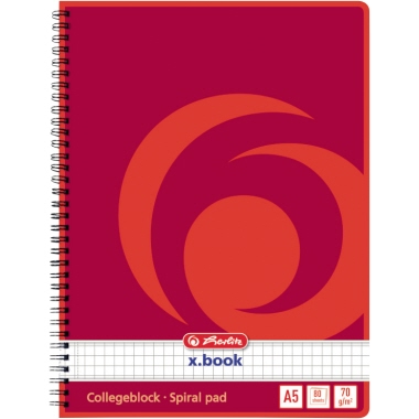 Collegeblock Herlitz A5 80 Blatt kariert 70g/m²