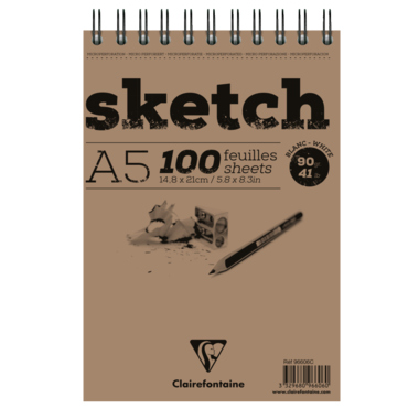 Skizzenblock Clairefontaine A5 90g 100Bl 