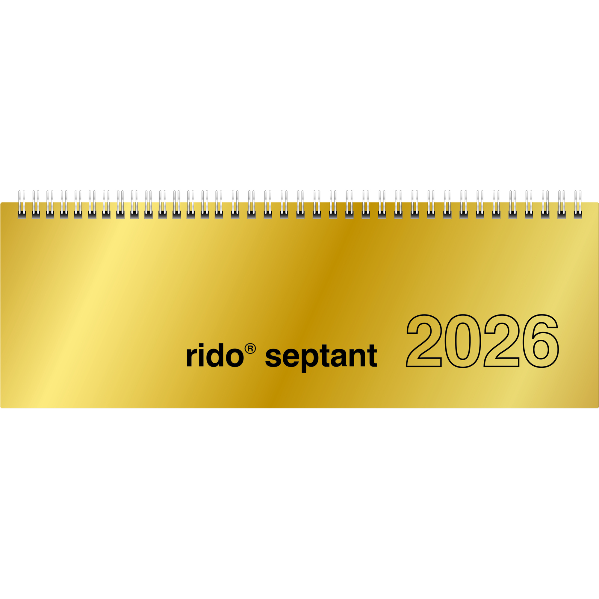 Tischkalender quer 36121 Septant 1W/2S Gold, Chromolus