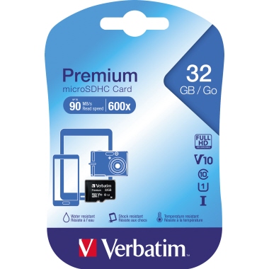 microSDHC Card Verbatim 32GB 44013 (r) 45MB/s (w) 10MB/s