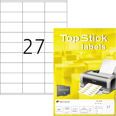 Etikett TopStick 8704 70x32mm weiß  2.700 St.