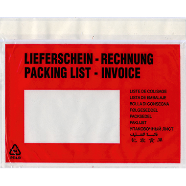 Begleitpapiert. C6 Liefersch/Rechn/Packl Selbstklebend