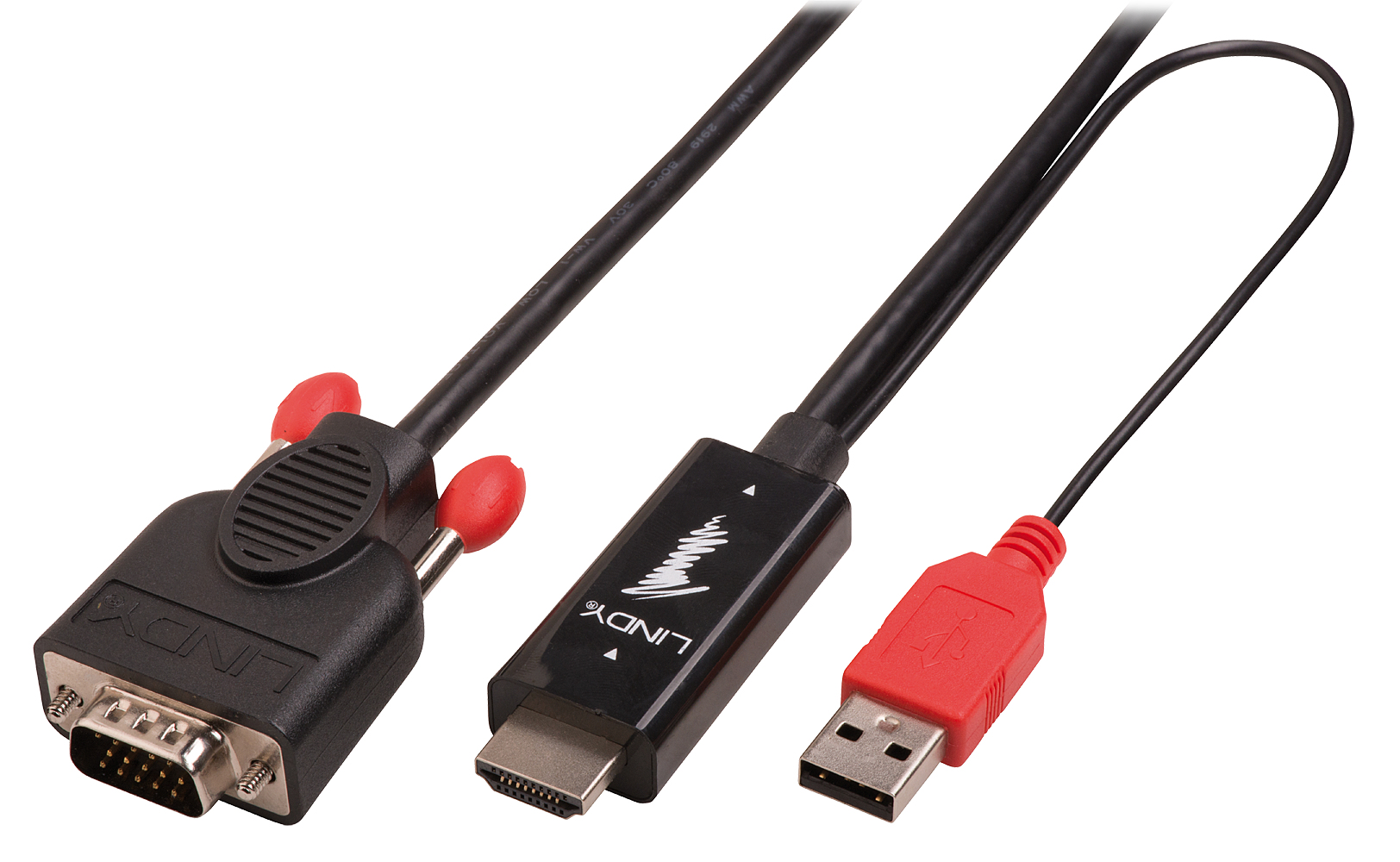 Videokabel Lindy 41457 Kabel 3m HDMI an VGA aktiv 3m