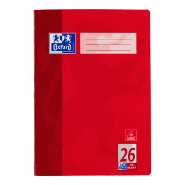 Schulheft Oxford 100050330 A4 kariert 32 Blatt, Lineatur 26, Rand rechts