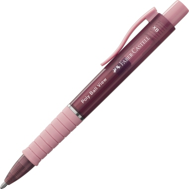 Kugelschreiber Castell Poly Ball View pi rose shadow 0,6mm Xb Mine