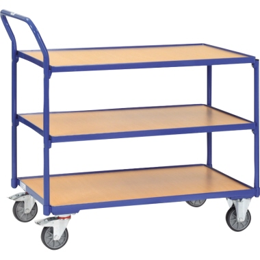 Tischwagen Fetra 2750 3 Etagen 89004400, 850x500mm Blau