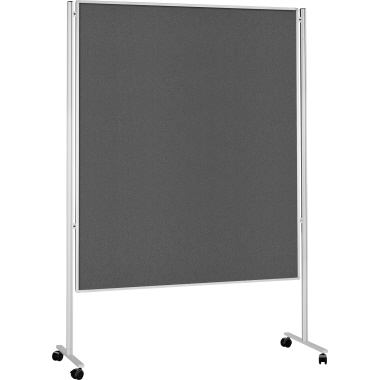 Moderationswand Magnetop. 1101101M grau Mobil, filzbespannt