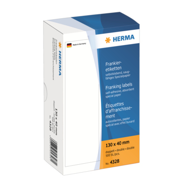 Etikett Herma 4328 130x40mm weiß Frankier