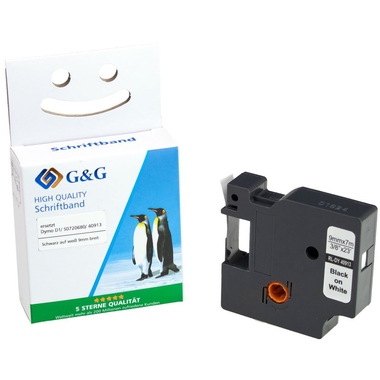 Schriftband DYMO® 40913/S0720680 schwarz/weiß 9mm x 7m