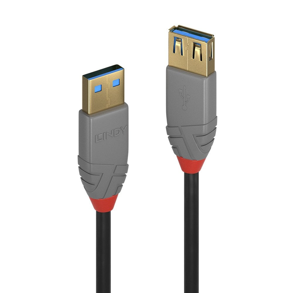 USB Kabel Lindy 36761 1m USB 3.2 Typ A Verlängerungskabel Anthra Line