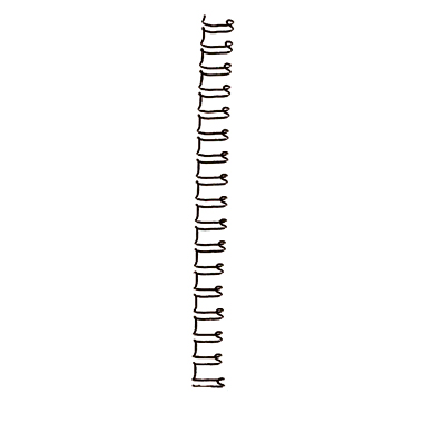 Drahtbinderücken 6mm 21 Ringe silber 