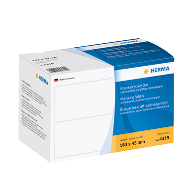Etikett Herma 4319 163x45mm weiß Frankier
