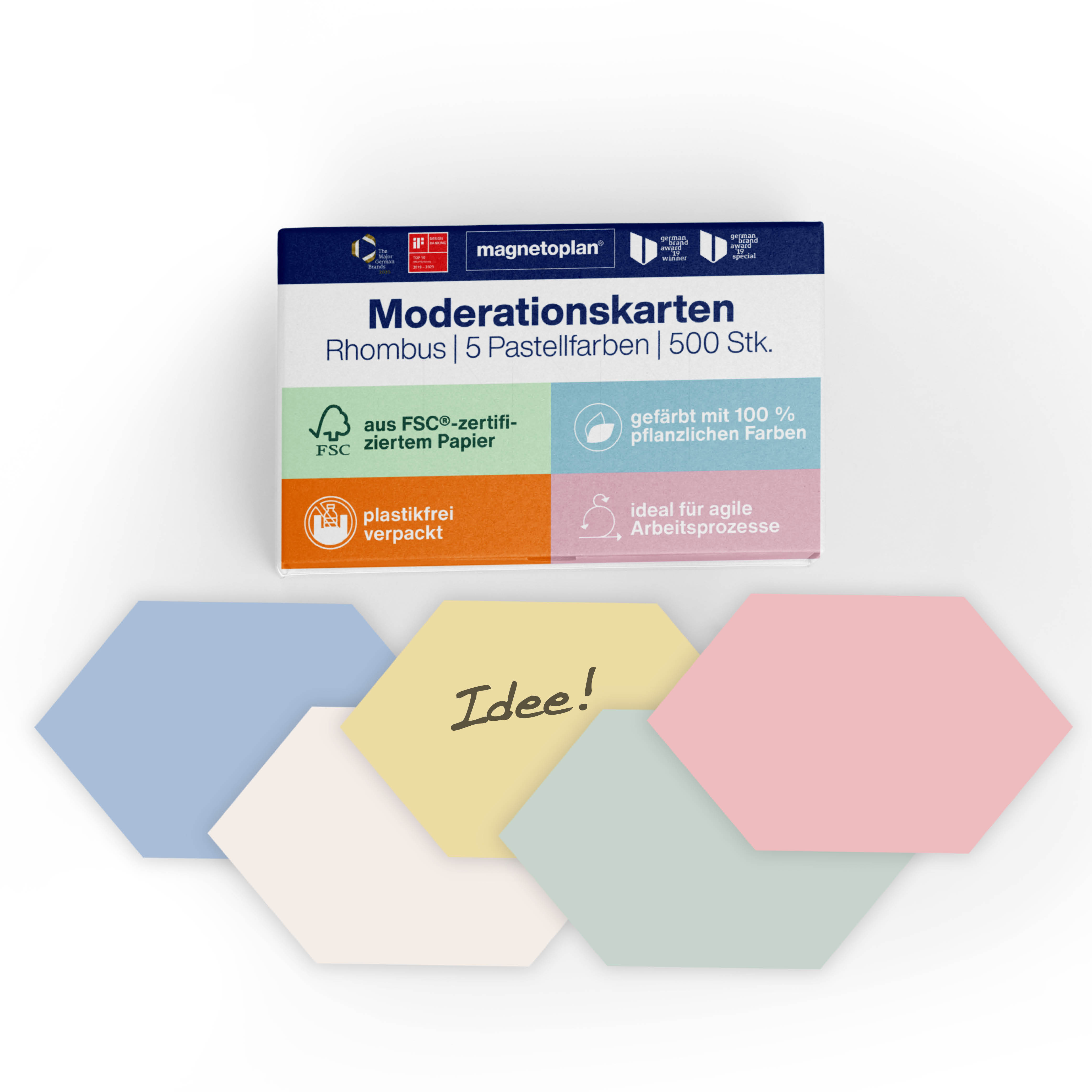 Moderationsk. Magnetop. 111152210 color Rhombus 20x9,5cm Moderationsk. Magnetop. 111152210 color Rhombus 20x9,5cm