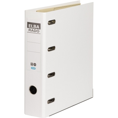 Doppelordner Elba 100551852 A4 75mm weiß Pp, 2 X A5 Quer, mit auswechselbarem Rs