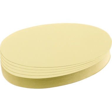 Moderationsk. Franken UMZ111904 gelb oval 11x19cm, aus 100% Altpapier