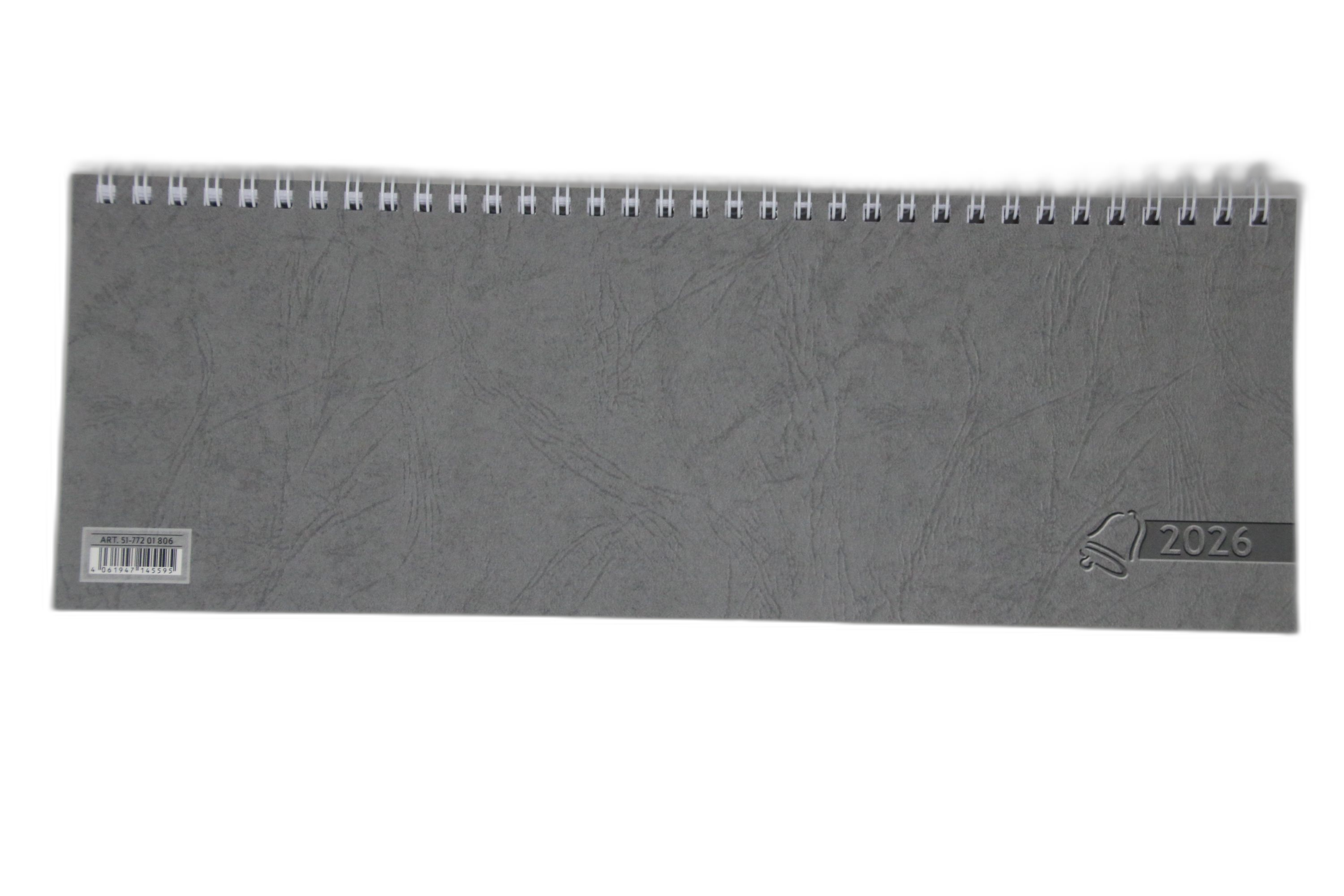 Tischkalender 5177201 29,7x10cm 2S/1W quer, weiß, 7-19 Uhr, 112 Seiten