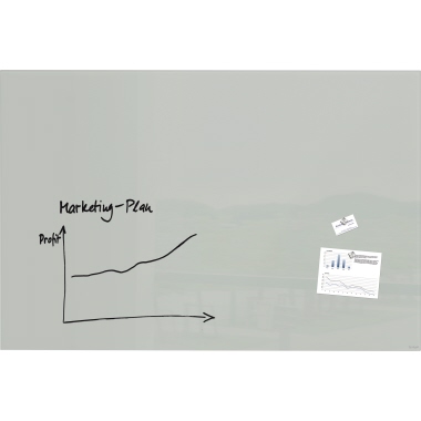 Glasboard Sigel GL221 150x100cm grau magnethaftend, Artvertum