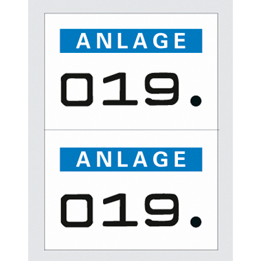 Anlagenummer Herma 4833 15x22mm dblau Dunkelblau