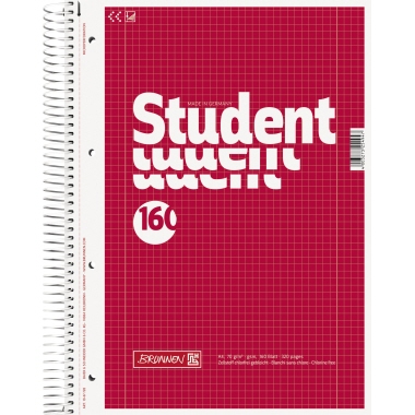Collegeblock Brunnen 1067728 A4 kariert Mit Randlinien Innen Und AUßEN