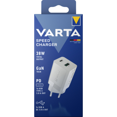 Ladeadapter Varta 57955101111 weiß 1x Usb Typ-A Qc, 1x Usb Typ-C Pd