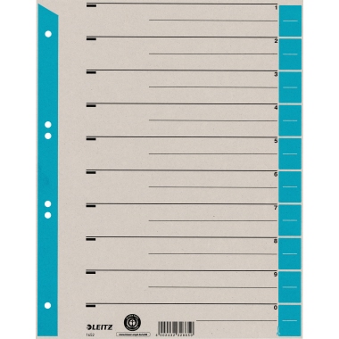 Trennblatt Leitz 1652 A4 hellblau 