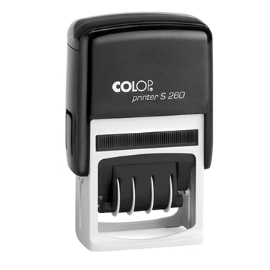 Datumstempel Colop S260/S Bezahlt Bezahl,mit Datum Und Rand (eckigen Ecken
