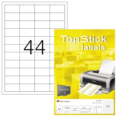 Etikett TopStick 8731 48,3x25,4mm weiß  4.400 St.