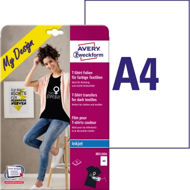 T-Shirt-Folie Zweckform MD1004 A4 Für Dunkle Textilien, 8 Blatt Transferfo