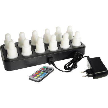 LED-Set Duni 171486 Multicolour Wiederaufladbar, 12 LED-Leuchten