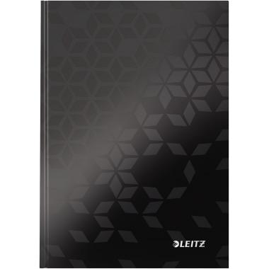 Notizbuch Leitz 4628 A5 80Bl. kar. schw 
