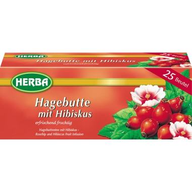 Tee Herba Hagebutte und Hibiskus 25Btl. Pckg. a 25 Beutel