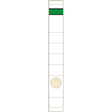 Rückenschild schmal/lang weiß 100St. Selbstklebend