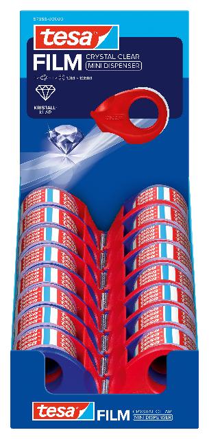 Handabroller Tesa 57858 rot/blau Mini 19mm x 10m