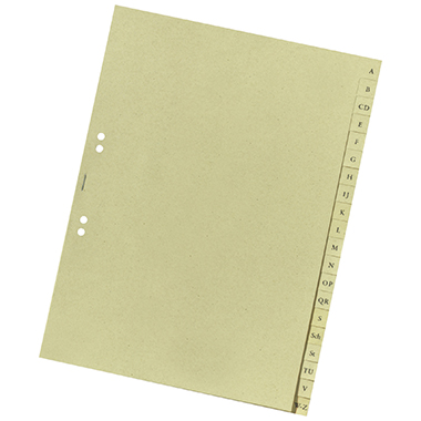 Register Papier A4 A-Z 20tlg. chamois volle Höhe