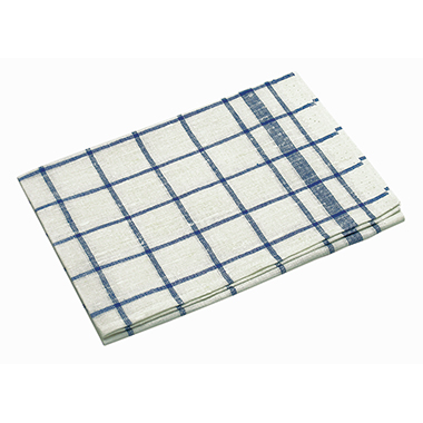 Geschirrhandtuch 26550 50x70cm kariert faserig weiß/blau