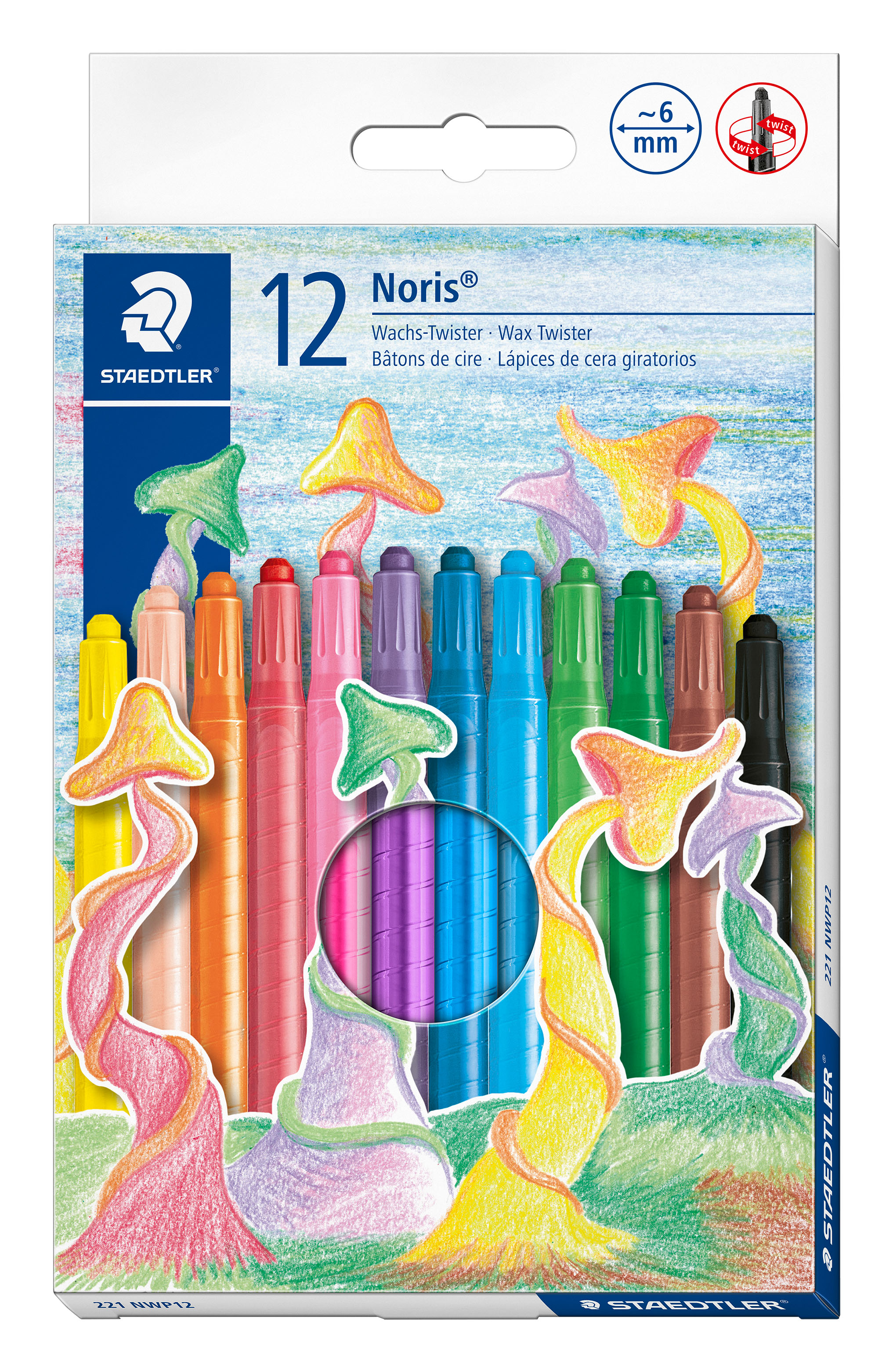 Wachsmalstift STAEDTLER® 221 Noris Club sortiert
