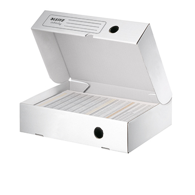 Archiv-Klappschachtel Leitz 6100 weiß 330x255x80mm