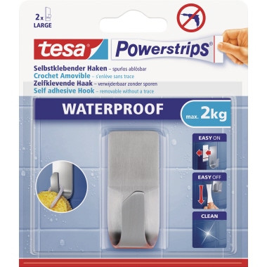 Powerstrips Tesa 59707 Haken Zoom Metall Inhalt 1 Haken, 2 Powerstrips, Max. 2kg