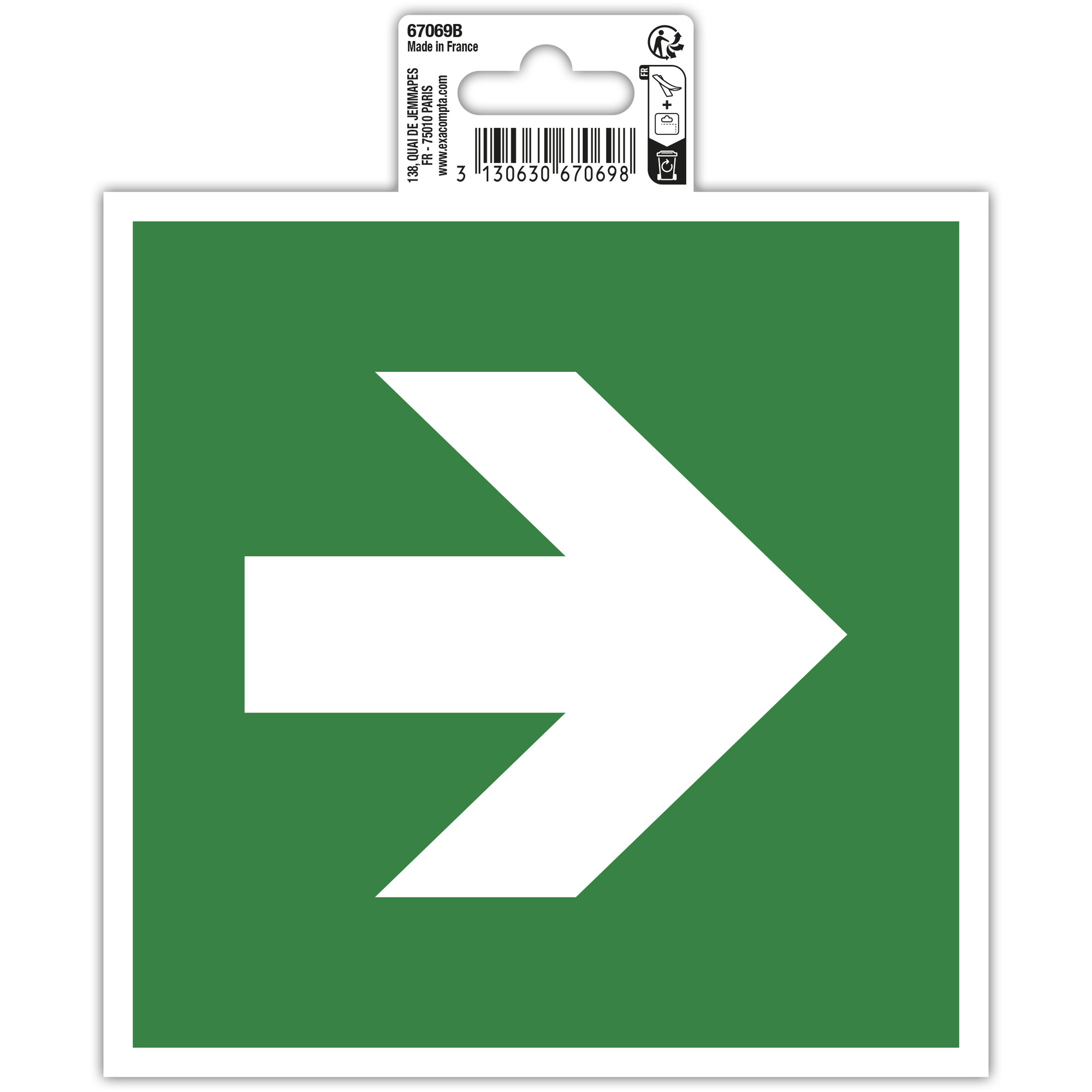 Hinweisschild Exacompta 67069B Pfeil rechts