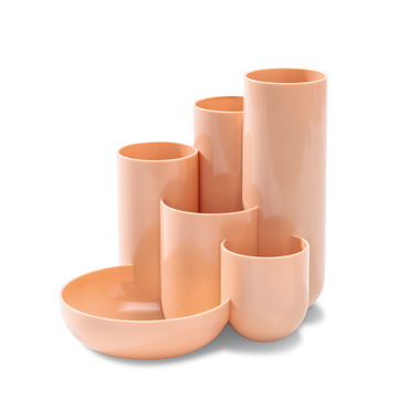 Stifteköcher HAN CAMPUS pastellorange 5 Röhren und 1 Kleinteile-Schale
