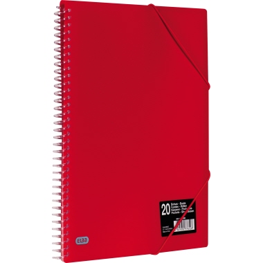 Spiralsichtbuch Elba 400104493 20H rot A4, Urban, Blickdicht, Pp