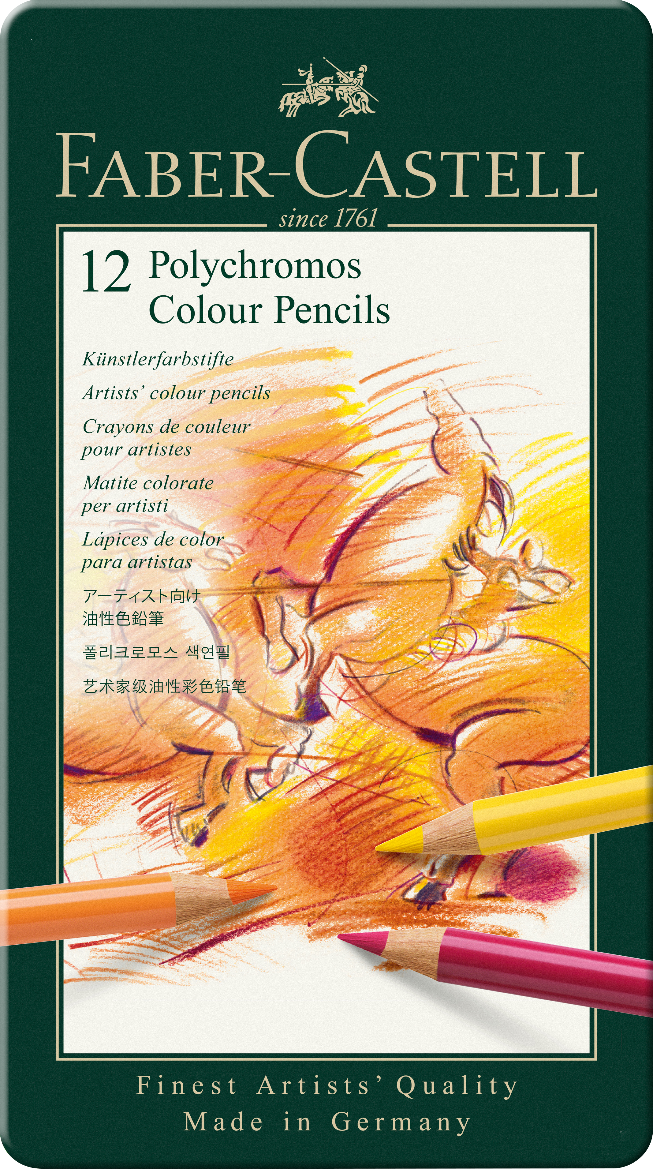 Farbstift Castell Polychromos 12er Etui 